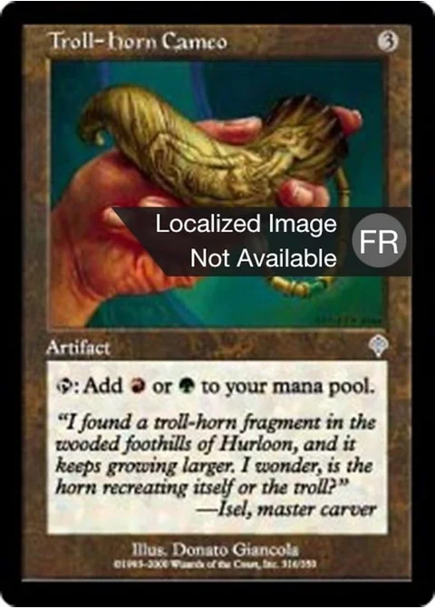 Camée de corne de troll