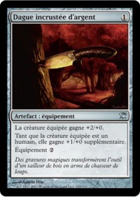 Dague incrustée d'argent