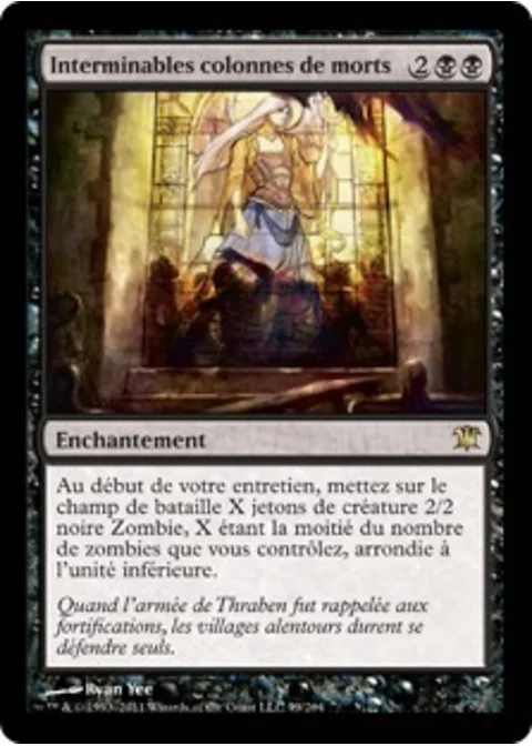 Interminables colonnes de morts