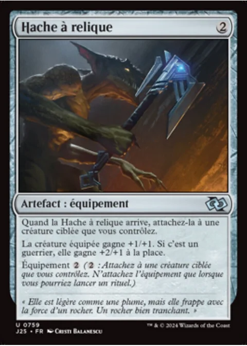 Hache à relique