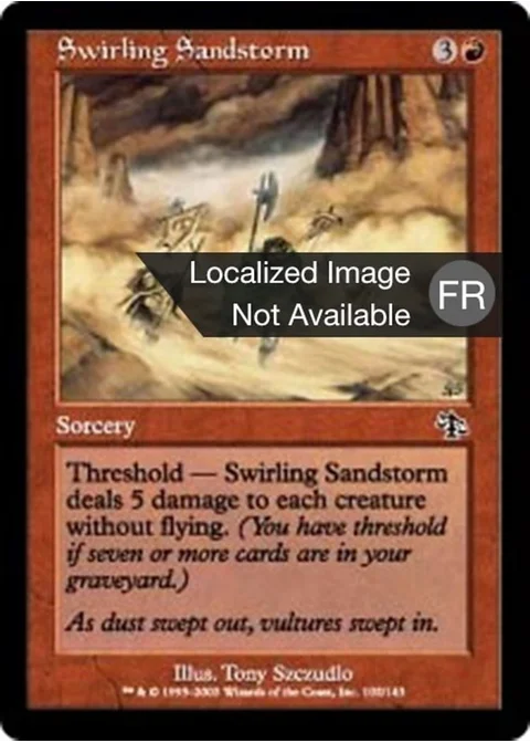 Tempête tourbillonnante de sable