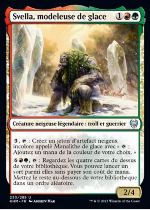 Svella, modeleuse de glace