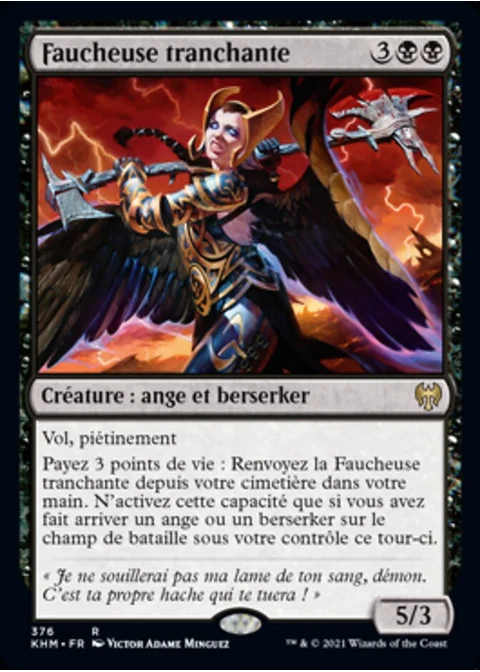 Faucheuse tranchante