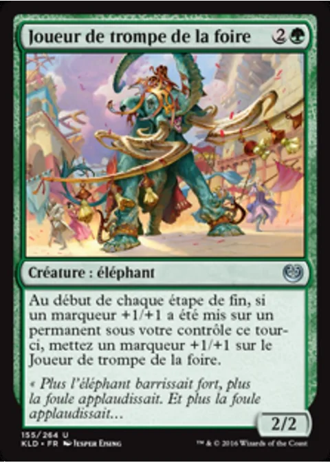 Joueur de trompe de la foire