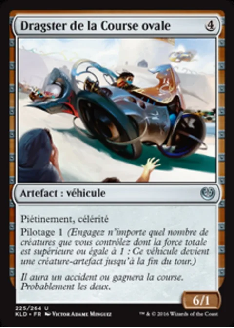 Dragster de la Course ovale