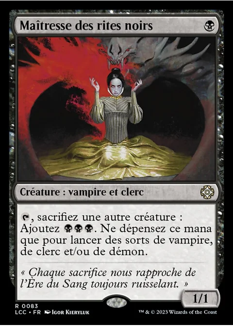 Maîtresse des rites noirs