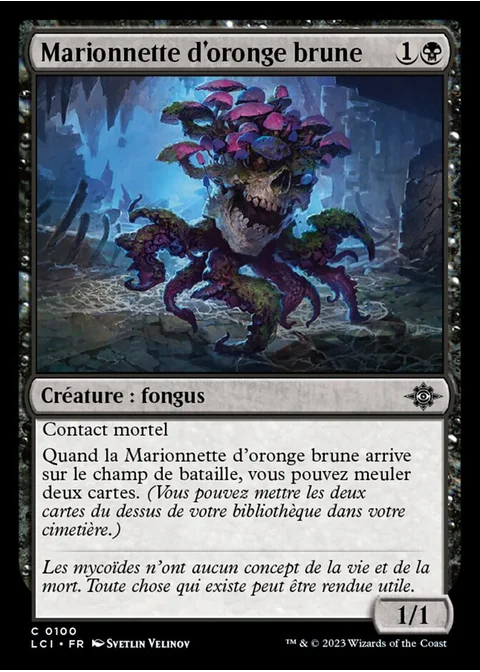 Marionnette d'oronge brune