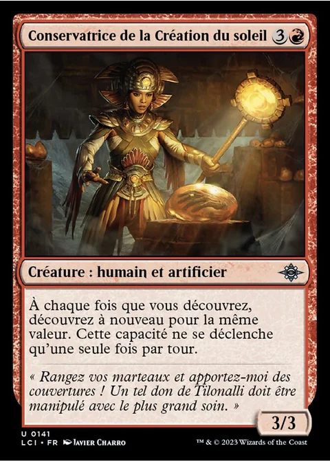 Conservatrice de la Création du soleil