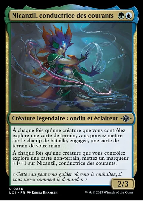 Nicanzil, conductrice des courants