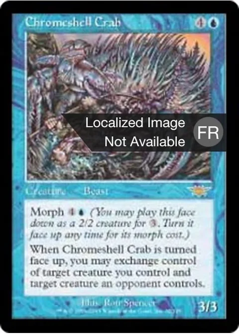 Crabe à carapace de chrome