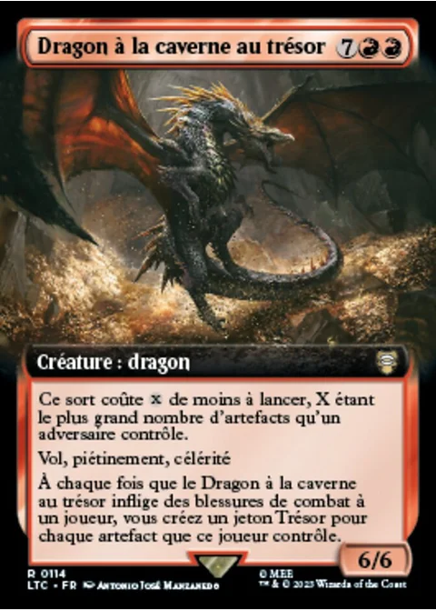 Dragon à la caverne au trésor