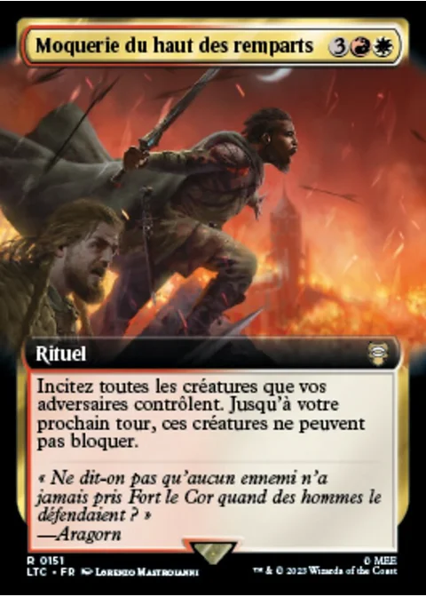 Moquerie du haut des remparts