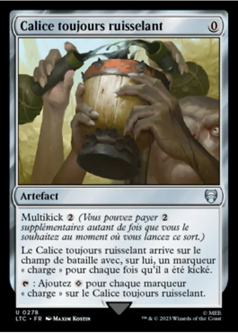 Calice toujours ruisselant