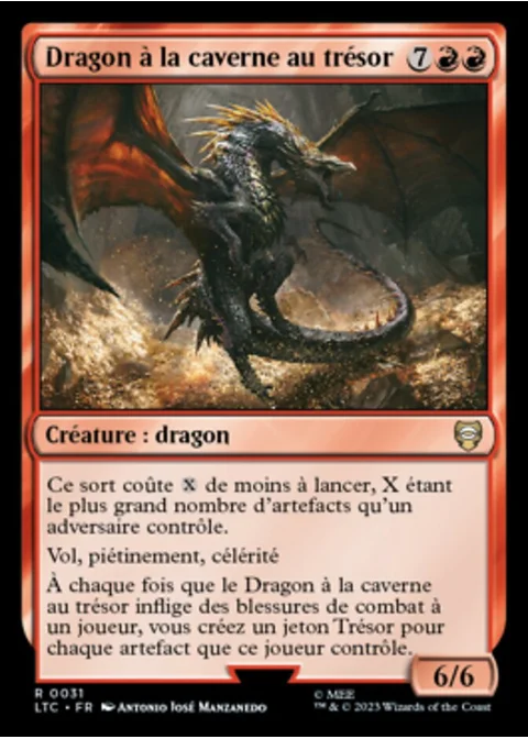 Dragon à la caverne au trésor