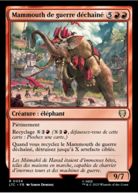 Mammouth de guerre déchaîné