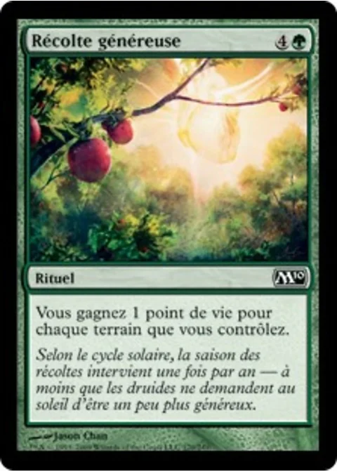 Récolte généreuse