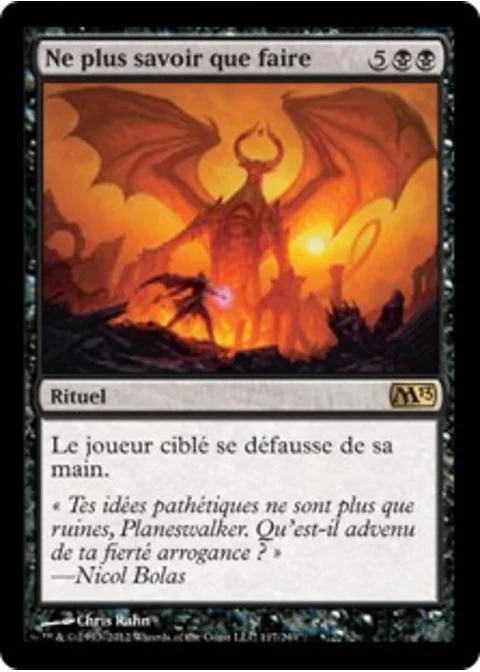 Ne plus savoir que faire