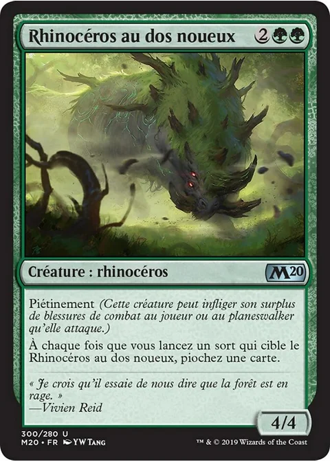 Rhinocéros au dos noueux