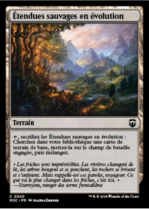 Étendues sauvages en évolution