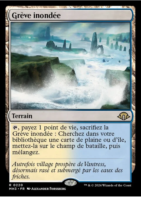 Grève inondée