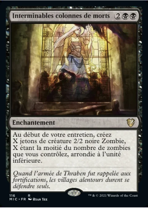 Interminables colonnes de morts