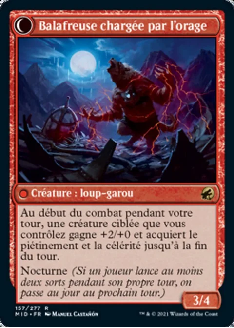 Balafreuse chargée par l'orage