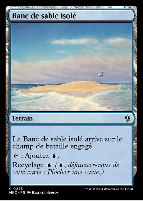 Banc de sable isolé