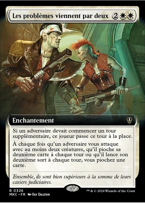 Les problèmes viennent par deux