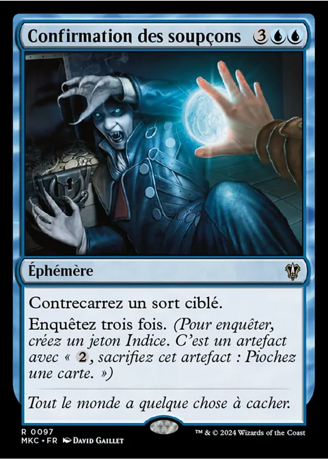 Confirmation des soupçons