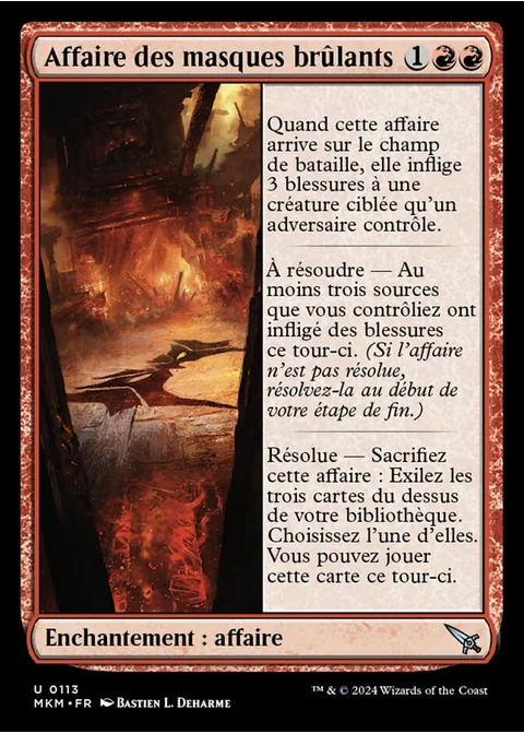 Affaire des masques brûlants