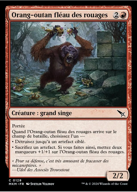 Orang-outan fléau des rouages