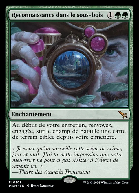 Reconnaissance dans le sous-bois