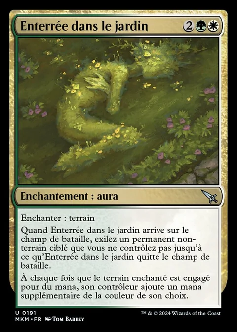 Enterrée dans le jardin