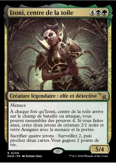 Izoni, centre de la toile