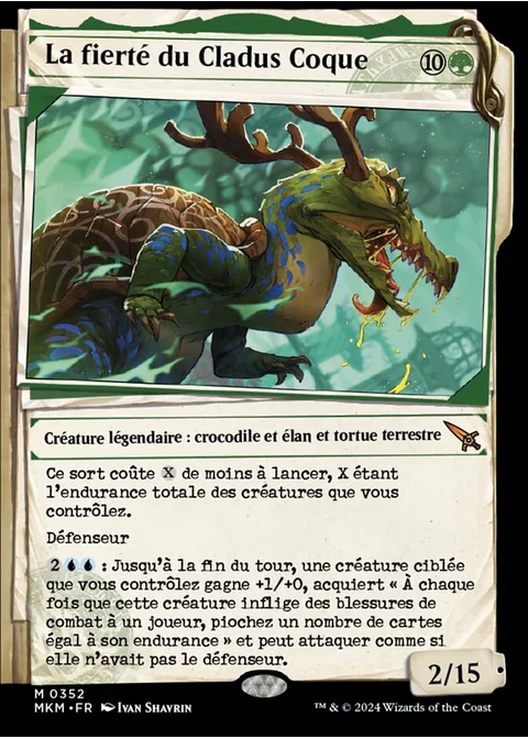 La fierté du Cladus Coque