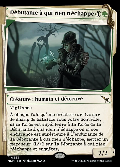 Débutante à qui rien n'échappe