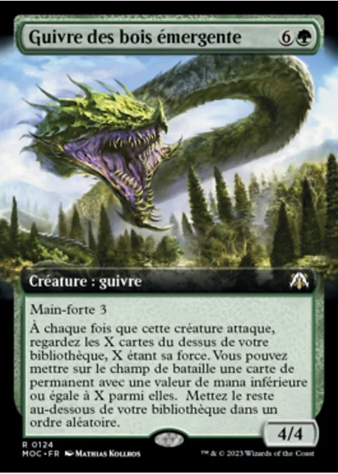 Guivre des bois émergente