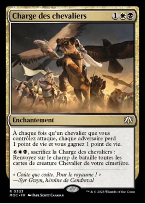 Charge des chevaliers