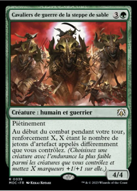 Cavaliers de guerre de la steppe de sable