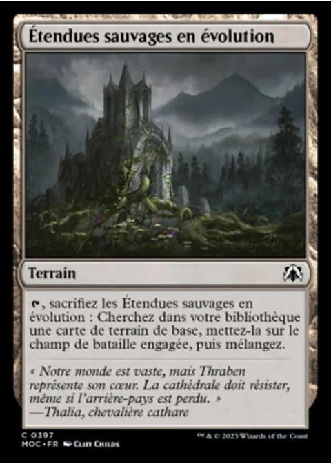 Étendues sauvages en évolution