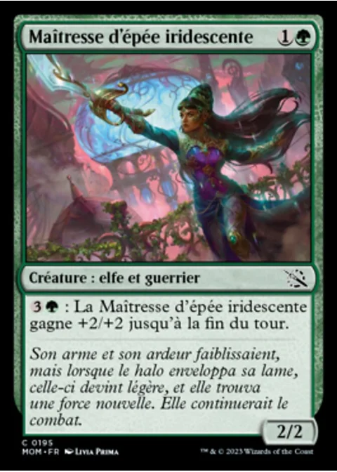 Maîtresse d'épée iridescente