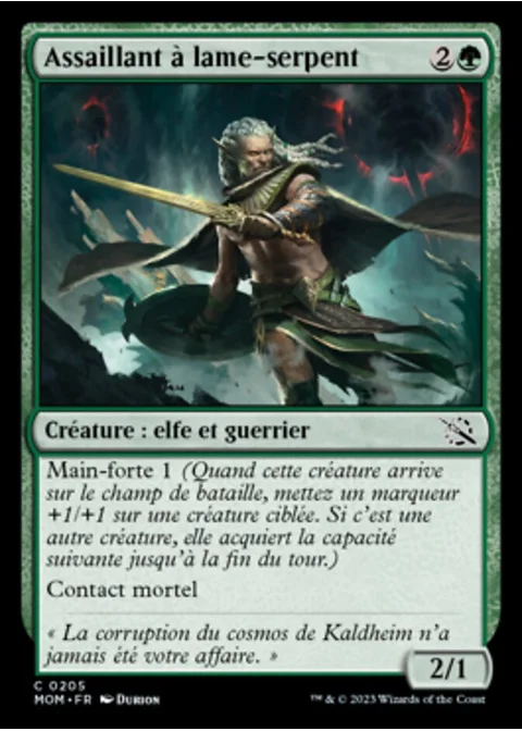 Assaillant à lame-serpent