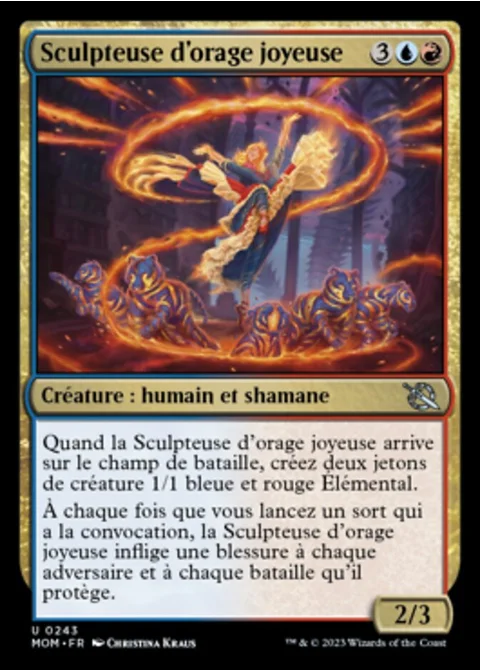 Sculpteuse d'orage joyeuse