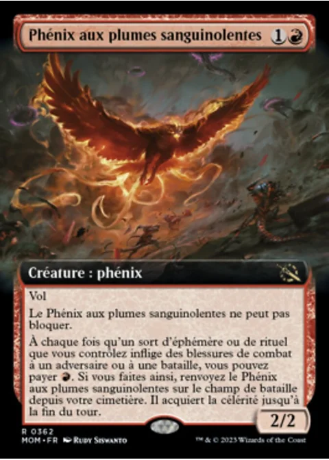 Phénix aux plumes sanguinolentes
