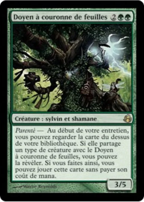 Doyen à couronne de feuilles