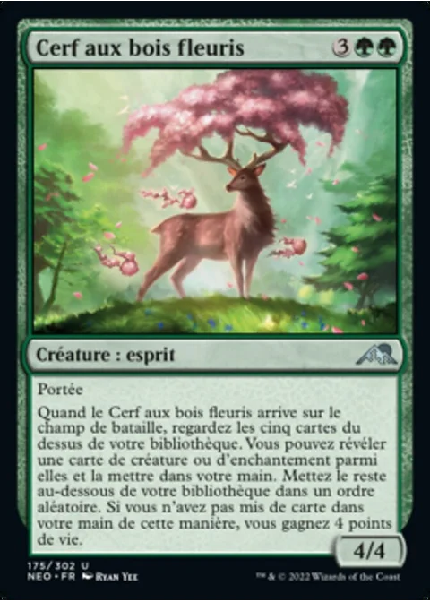 Cerf aux bois fleuris