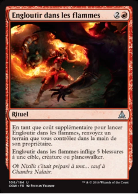 Engloutir dans les flammes