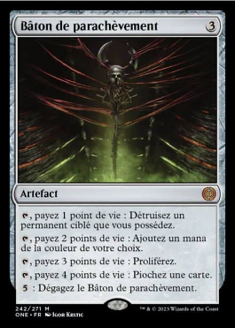 Bâton de parachèvement