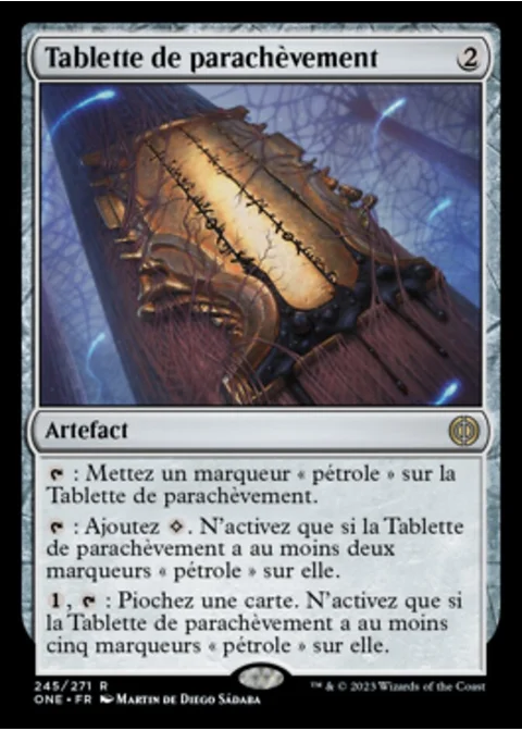 Tablette de parachèvement