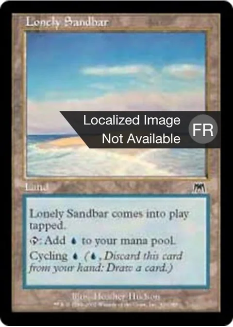 Banc de sable isolé